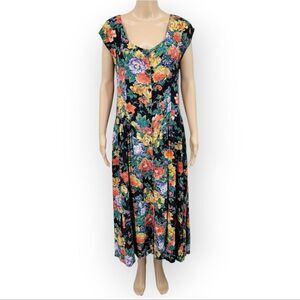 Kaktus Moody Floral Cottagegoth Tea Dress
